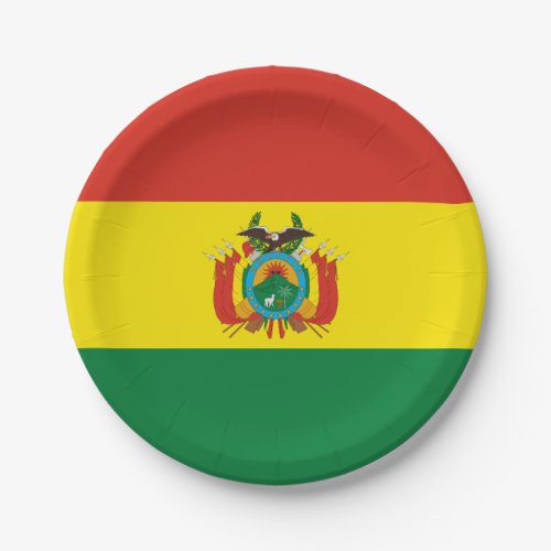 Patriotic Bolivia Flag Paper Plates