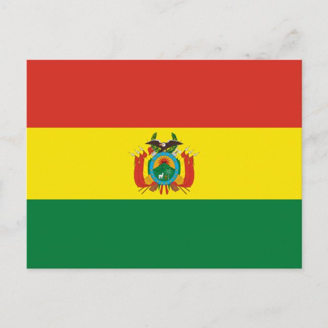 Patriotic Bolivia Flag Postcard (Front)