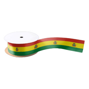 Patriotic Bolivia Flag Satin Ribbon