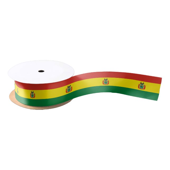 Patriotic Bolivia Flag Satin Ribbon (Spool)