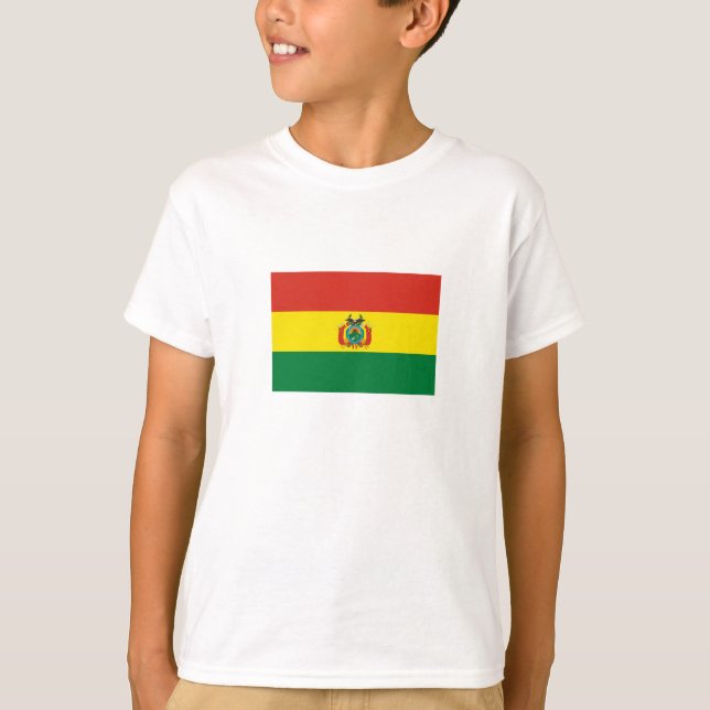 Patriotic Bolivia Flag T-Shirt (Front)