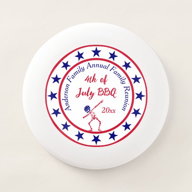Patriotic Bones: Customizable Spirit Wham-O Frisbee (Front)