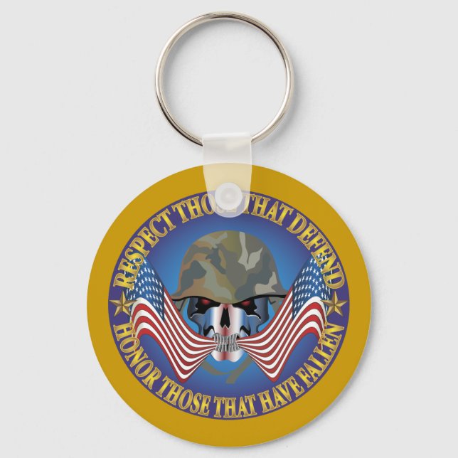 Patriotic Bones Keychain (Front)
