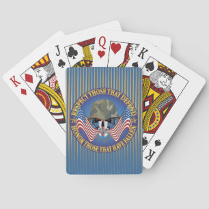 Patriotic Bones Poker Cards