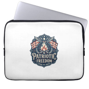 Patriotic Bonfire Night Vector Graphic Tee_1 Laptop Sleeve