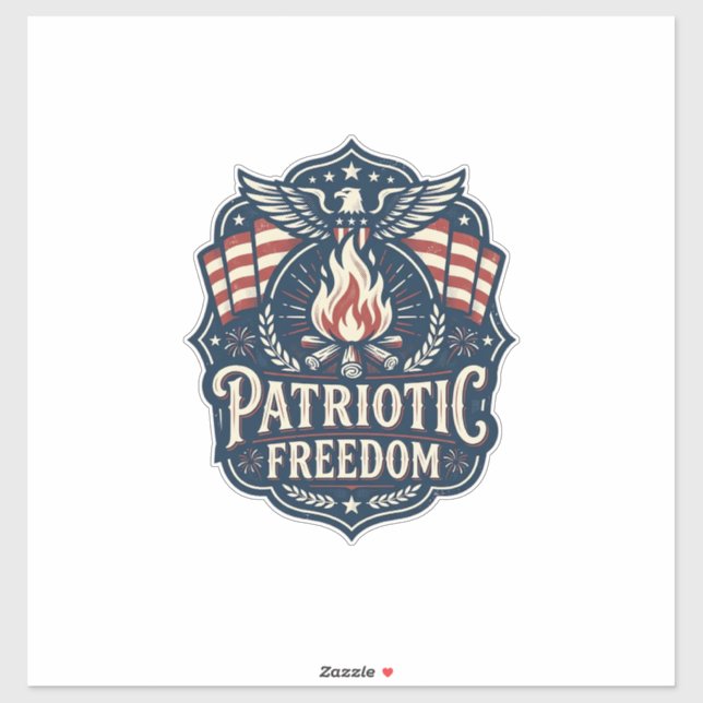 Patriotic Bonfire Night Vector Graphic Tee_1 Sticker (Sheet)