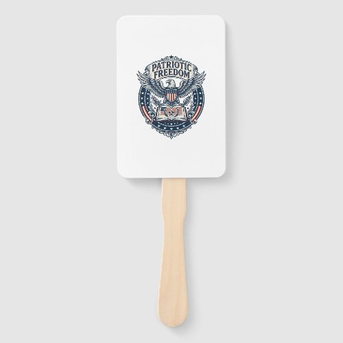 Patriotic Book Club Vector Graphic Tee (2) Hand Fan