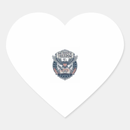 Patriotic Book Club Vector Graphic Tee (2) Heart Sticker
