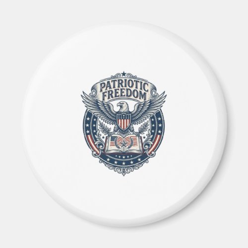 Patriotic Book Club Vector Graphic Tee (2) Magnet