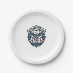 Patriotic Book Club Vector Graphic Tee (2) Paper Plates