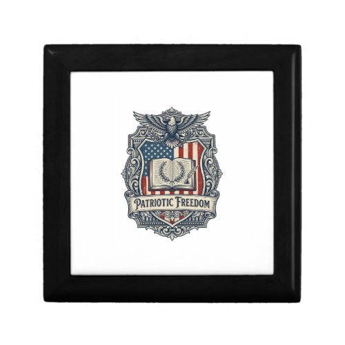 Patriotic Book Club Vector Graphic Tee Gift Box