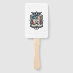 Patriotic Book Club Vector Graphic Tee Hand Fan