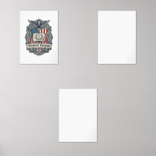 Patriotic Book Club Vector Graphic Tee Wall Art Sets