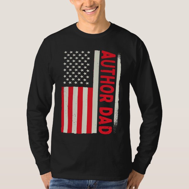 Patriotic Book Writer Writing Publisher Blogger Au T-Shirt (Front)