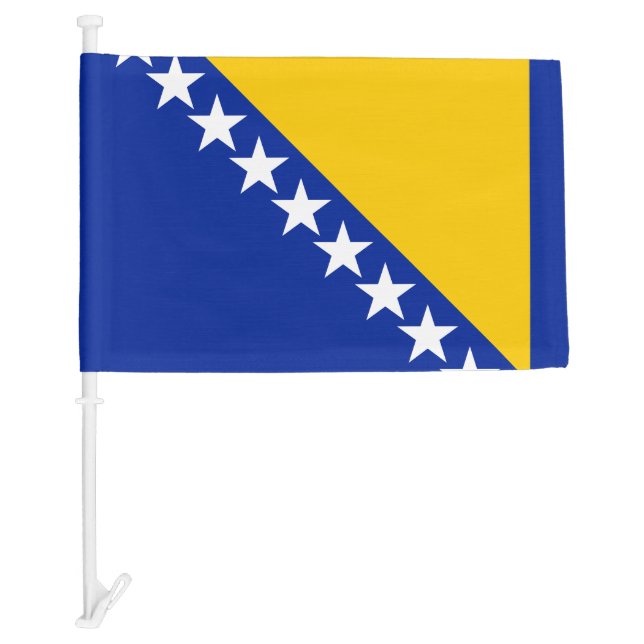 Patriotic Bosnia Herzegovina Car Flag (Front)
