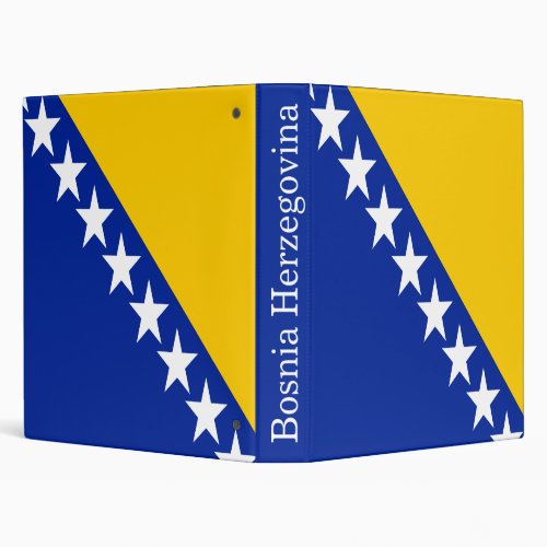 Patriotic Bosnia Herzegovina Flag 3 Ring Binder