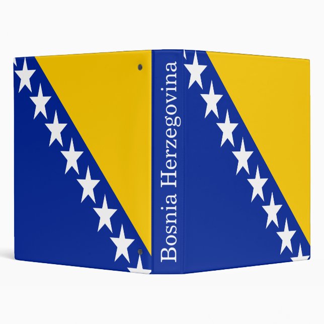 Patriotic Bosnia Herzegovina Flag 3 Ring Binder (Background)