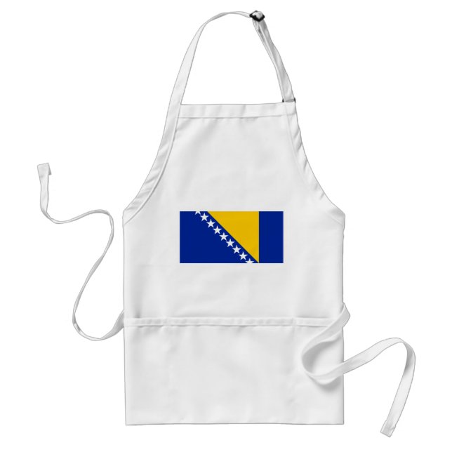 Patriotic Bosnia Herzegovina Flag Adult Apron (Front)