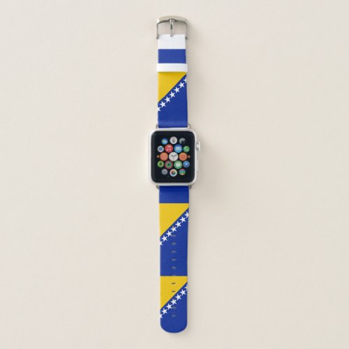 Patriotic Bosnia Herzegovina Flag Apple Watch Band