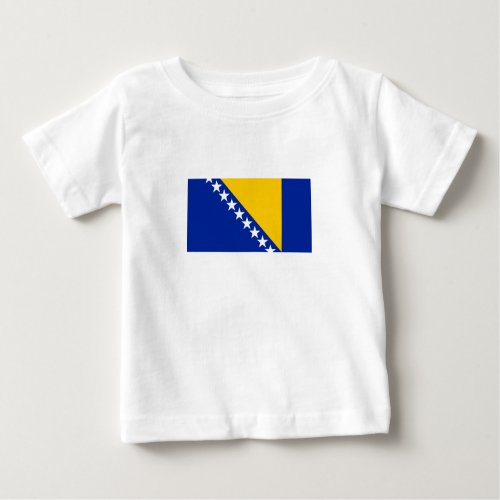 Patriotic Bosnia Herzegovina Flag Baby T_Shirt