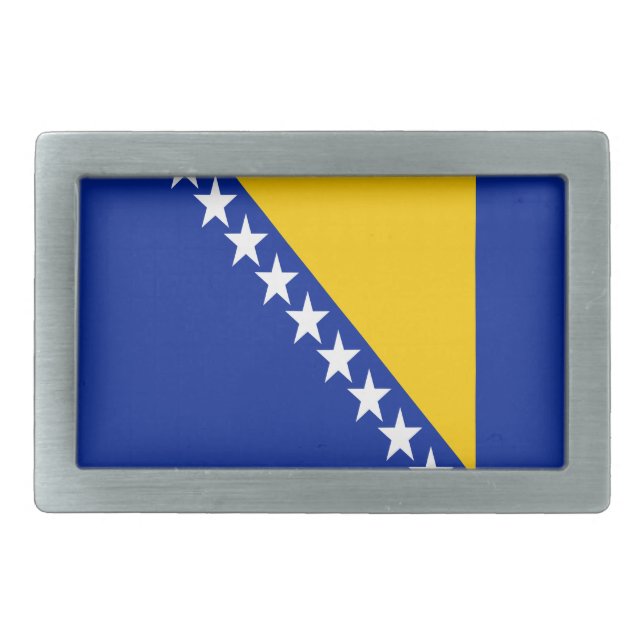 Patriotic Bosnia Herzegovina Flag Belt Buckle (Front)