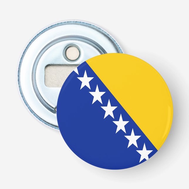 Patriotic Bosnia Herzegovina Flag Bottle Opener (Front)
