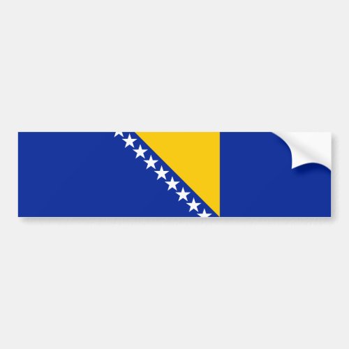 Patriotic Bosnia Herzegovina Flag Bumper Sticker