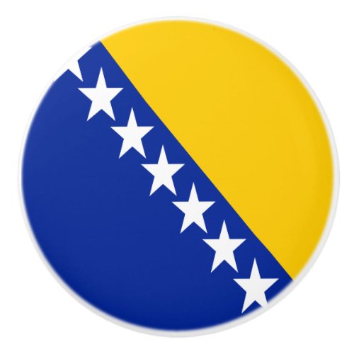 Patriotic Bosnia Herzegovina Flag Ceramic Knob
