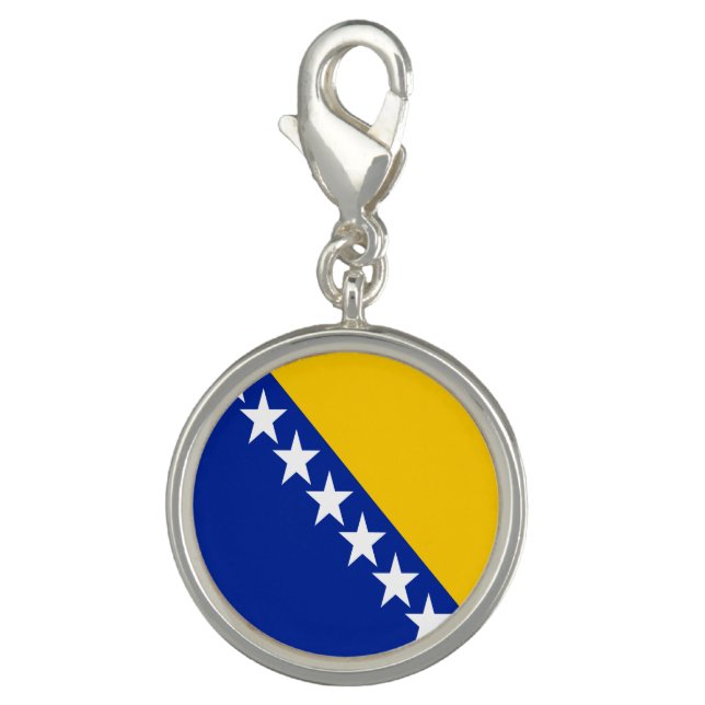 Patriotic Bosnia Herzegovina Flag Charm (Front)