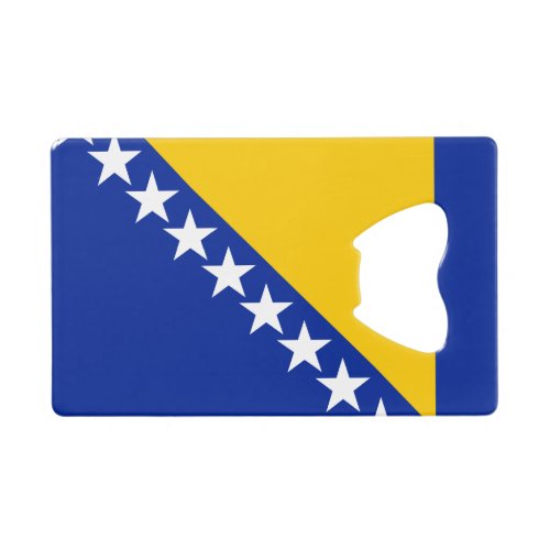Patriotic Bosnia Herzegovina Flag Credit Card Bottle Opener