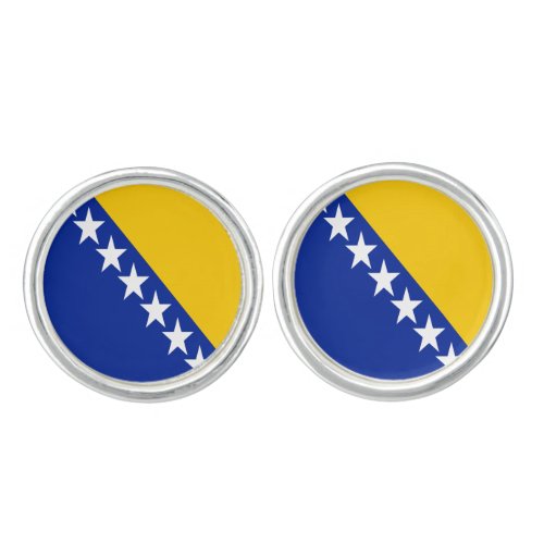 Patriotic Bosnia Herzegovina Flag Cufflinks