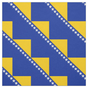 Patriotic Bosnia Herzegovina Flag Fabric