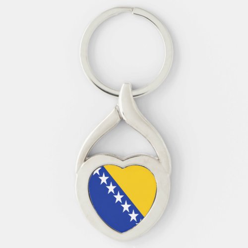 Patriotic Bosnia Herzegovina Flag Keychain