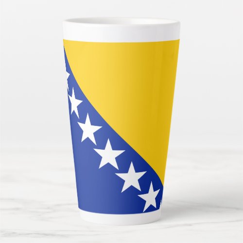 Patriotic Bosnia Herzegovina Flag Latte Mug