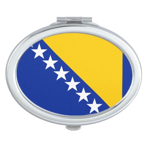 Patriotic Bosnia Herzegovina Flag Mirror For Makeup