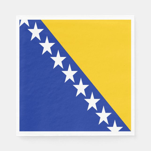 Patriotic Bosnia Herzegovina Flag Napkins (Front)