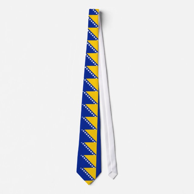 Patriotic Bosnia Herzegovina Flag Neck Tie (Front)