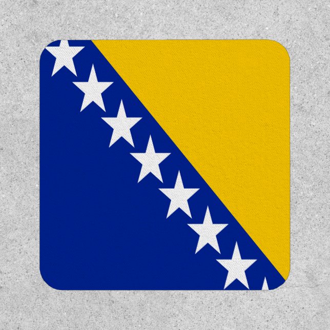 Patriotic Bosnia Herzegovina Flag Patch (Front)