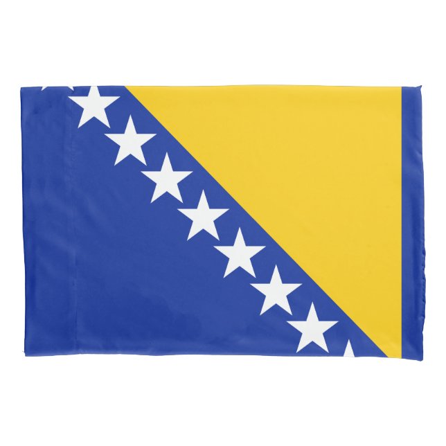 Patriotic Bosnia Herzegovina Flag Pillow Case (Front)