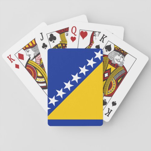Patriotic Bosnia Herzegovina Flag Poker Cards