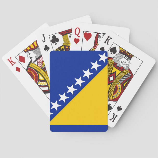 Patriotic Bosnia Herzegovina Flag Poker Cards (Back)