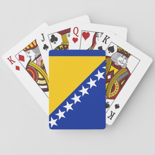 Patriotic Bosnia Herzegovina Flag Poker Cards