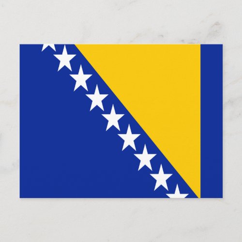 Patriotic Bosnia Herzegovina Flag Postcard