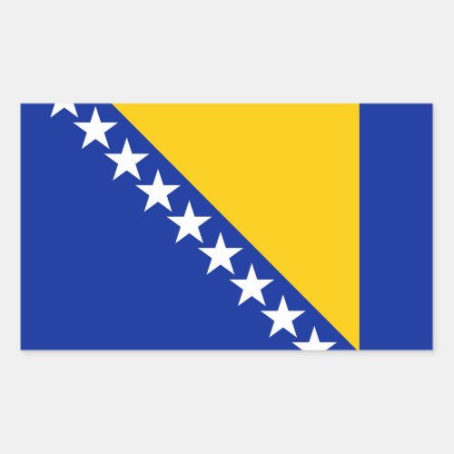 Patriotic Bosnia Herzegovina Flag Rectangular Sticker