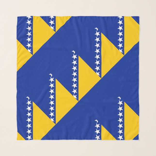 Patriotic Bosnia Herzegovina Flag Scarf (Front)