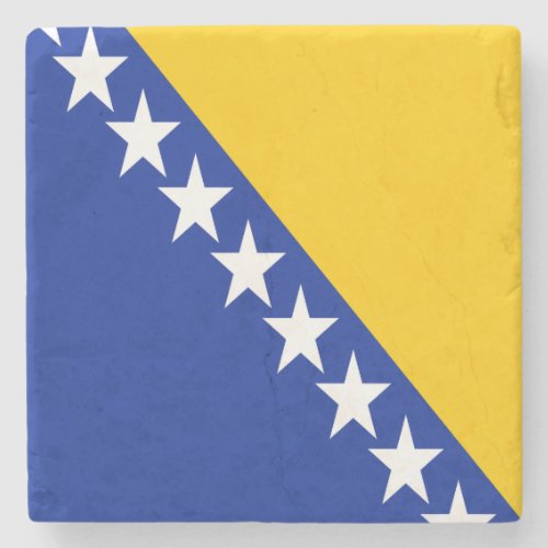 Patriotic Bosnia Herzegovina Flag Stone Coaster