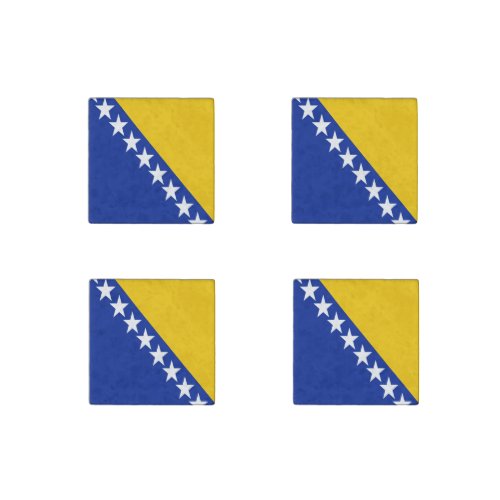 Patriotic Bosnia Herzegovina Flag Stone Magnet