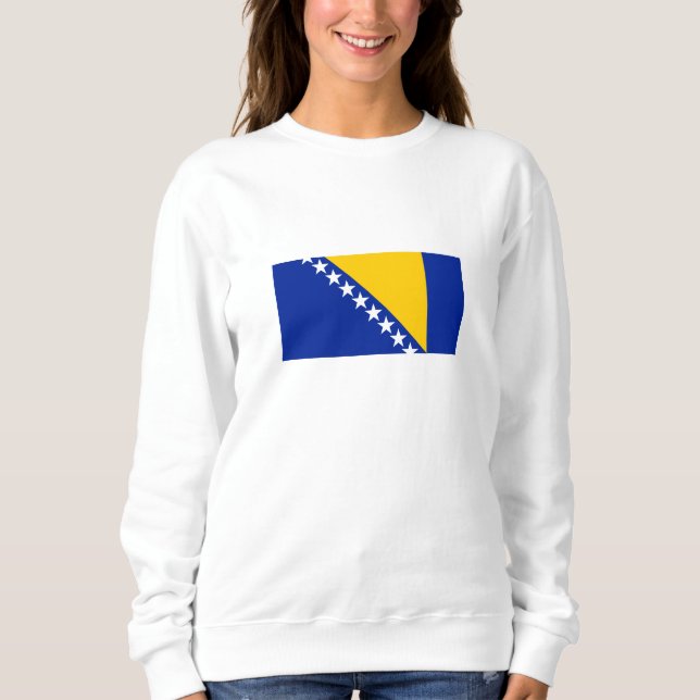 Patriotic Bosnia Herzegovina Flag Sweatshirt (Front)