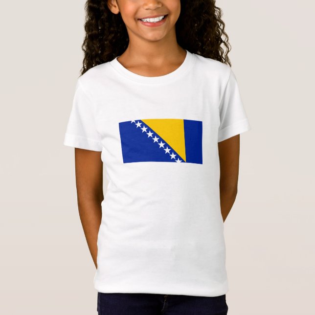 Patriotic Bosnia Herzegovina Flag T-Shirt (Front)
