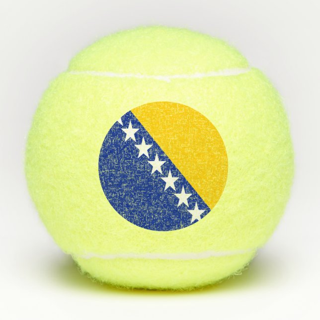 Patriotic Bosnia Herzegovina Flag Tennis Balls (Front)